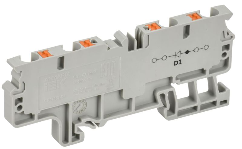 Колодка клеммная ARMAFIX CP4/4(E)D1 четырехпроводная с встроен. диодом IEK AF-CT22-07-22-K03-004