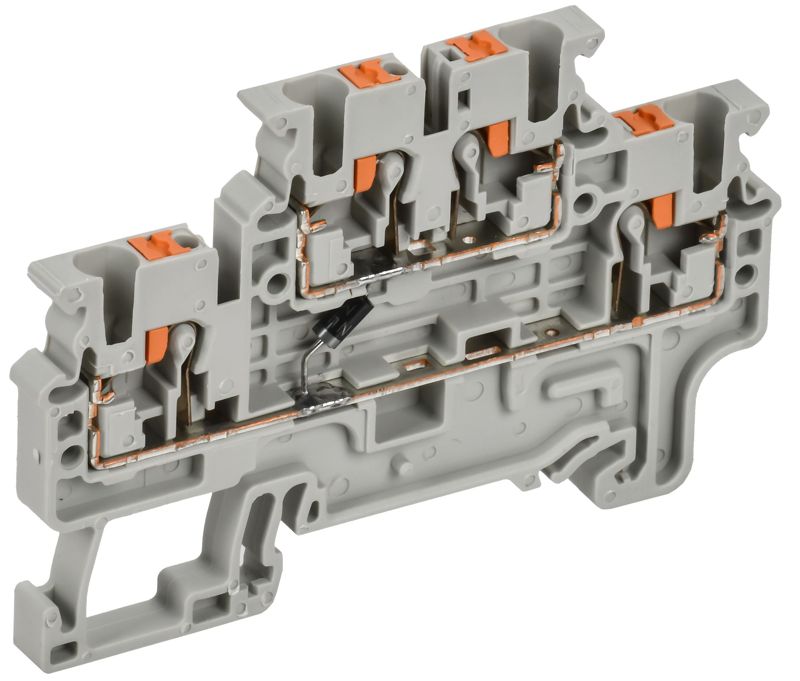 Колодка клеммная ARMAFIX CPDL2.5(E)D1 двухуровневая с встроен. диодом IEK AF-CT23-07-22-K03-002
