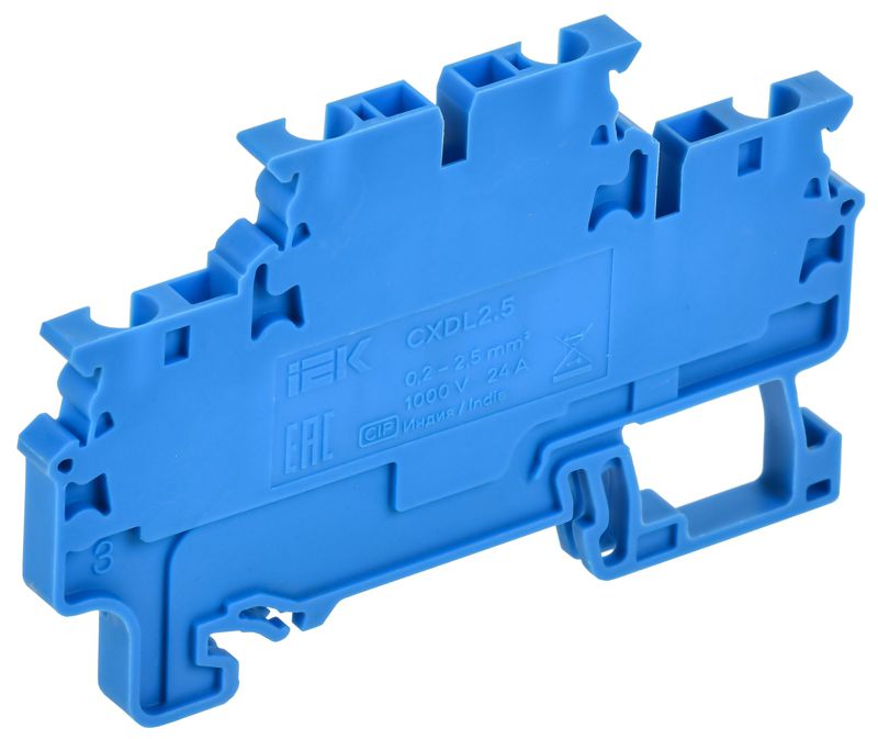 Клемма пружинная 2 уровня CXDL2.5 BU ARMAFIX IEK AF-CT40-00-2-K07-002