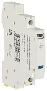 Лампа индикаторная одинарная LED 110-220В DC голуб. ARMAT IEK AR-LED-1-3-B