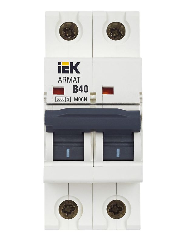 Выключатель автоматический модульный 2п B 40А M06N ARMAT IEK AR-M06N-2-B040