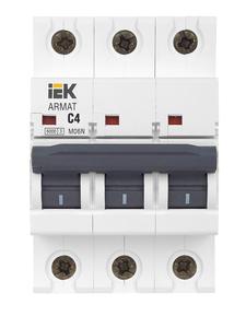 Выключатель автоматический модульный 3п C 4А M06N ARMAT IEK AR-M06N-3-C004