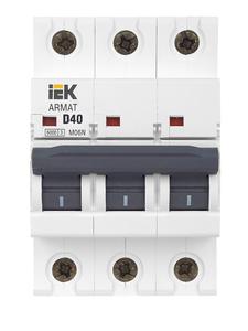 Выключатель автоматический модульный 3п D 40А M06N ARMAT IEK AR-M06N-3-D040