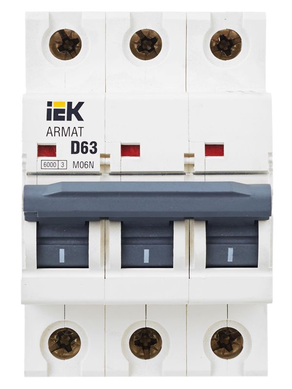 Выключатель автоматический модульный 3п D 63А M06N ARMAT IEK AR-M06N-3-D063