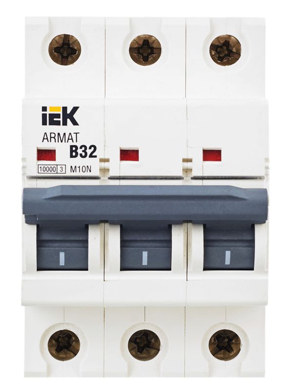 Выключатель автоматический модульный 3п B 32А M10N ARMAT IEK AR-M10N-3-B032