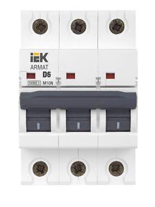 Выключатель автоматический модульный 3п D 6А M10N ARMAT IEK AR-M10N-3-D006