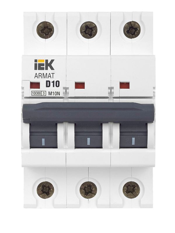 Выключатель автоматический модульный 3п D 10А M10N ARMAT IEK AR-M10N-3-D010
