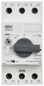 Выключатель автоматический защиты двигателя A6 GV2P 2.5-4А ARMAT IEK AR-MPCB-A6B40