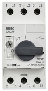 Выключатель автоматический защиты двигателя A6 GV2P 10-16А ARMAT IEK AR-MPCB-A6C16