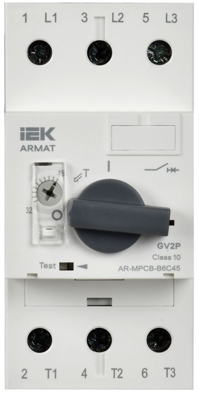 Выключатель автоматический защиты двигателя B6 GV2P 32-45А ARMAT IEK AR-MPCB-B6C45