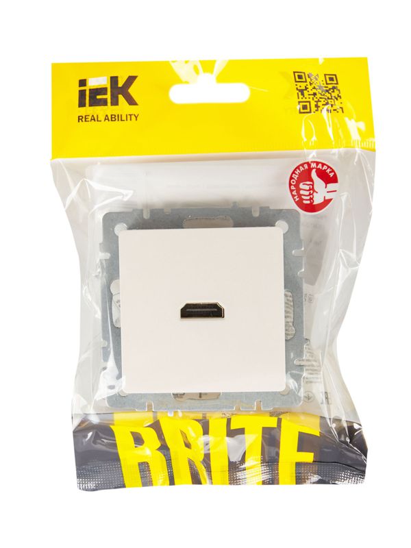 Розетка СП BRITE HDMI РHDMI-0-БрЖ механизм жемчуж. IEK BR-H10-K36