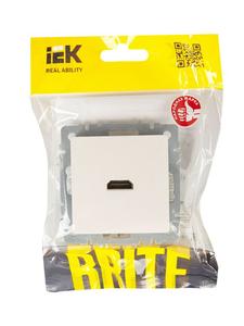 Розетка СП BRITE HDMI РHDMI-0-БрЖ механизм жемчуж. IEK BR-H10-K36