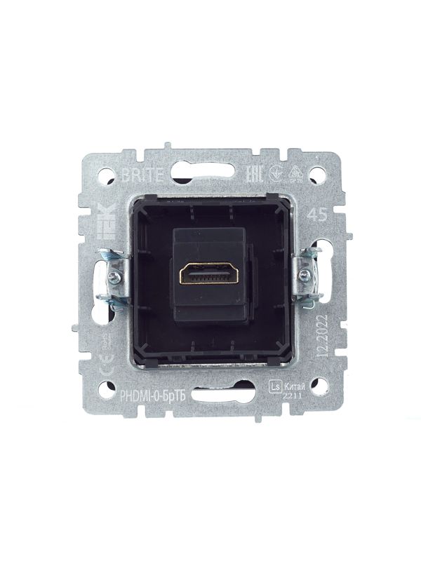 Розетка СП BRITE HDMI РHDMI-0-БрТБ механизм бронза IEK BR-H10-K45