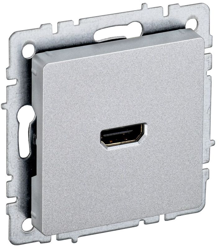 Розетка СП BRITE HDMI РHDMI-0-БрА механизм алюм. IEK BR-H10-K47
