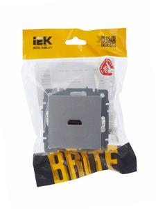Розетка СП BRITE HDMI РHDMI-0-БрА механизм алюм. IEK BR-H10-K47