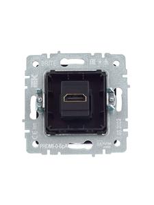 Розетка СП BRITE HDMI РHDMI-0-БрА механизм алюм. IEK BR-H10-K47