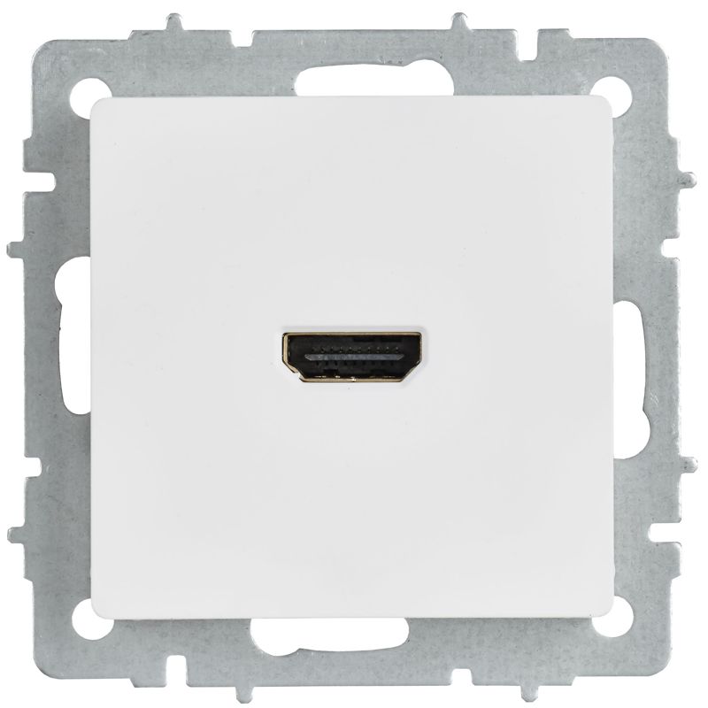 Розетка HDMI СП BRITE РHDMI-0-БрАБ механизм арктич. бел. IEK BR-H10-K91