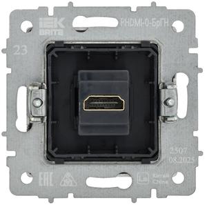 Розетка СП BRITE РHDMI-0-БрГН HDMI механизм метал. хром/никель IEK BR-H10-M-K23