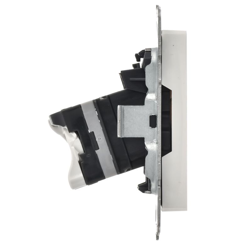 Розетка компьютерная Brite RJ45 кат.5E РК10-БрБ механизм бел. IEK BR-K10-1-K01-PRO