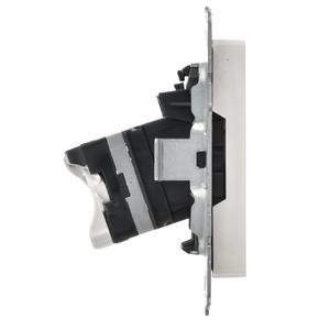 Розетка компьютерная Brite RJ45 кат.5E РК10-БрБ механизм бел. IEK BR-K10-1-K01-PRO