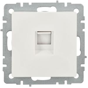 Розетка компьютерная Brite RJ45 кат.5E РК10-БрБ механизм бел. IEK BR-K10-1-K01-PRO