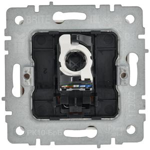 Розетка компьютерная Brite RJ45 кат.5E РК10-БрБ механизм бел. IEK BR-K10-1-K01-PRO