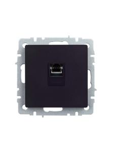 Розетка компьютерная СП RJ45 кат.5E BRITE РК10-БрЧ механизм черн. IEK BR-K10-1-K02