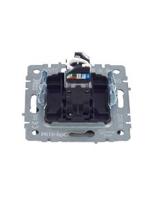 Розетка компьютерная СП RJ45 кат.5E BRITE РК10-БрС механизм сталь IEK BR-K10-1-K46