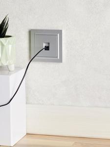 Розетка компьютерная СП RJ45 кат.5E BRITE РК10-БрА механизм алюм. IEK BR-K10-1-K47