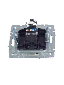 Розетка компьютерная СП RJ45 кат.5E BRITE РК10-БрА механизм алюм. IEK BR-K10-1-K47