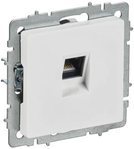 Розетка компьютерная СП BRITE РК10-БрАБ RJ45 кат.5E механизм арктич. бел. IEK BR-K10-1-K91