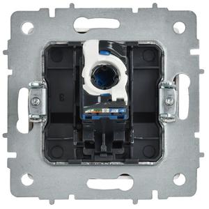 Розетка компьютерная СП BRITE РК10-БрАБ RJ45 кат.5E механизм арктич. бел. IEK BR-K10-1-K91
