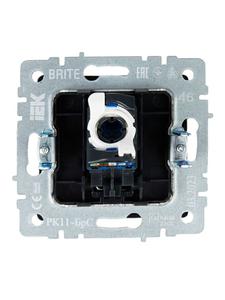 Розетка компьютерная СП RJ45 кат.6 BRITE РК11-БрС механизм сталь IEK BR-K10-2-K46