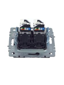 Розетка компьютерная 2-м СП BRITE RJ45 кат.5E РК10-2-БрГ механизм графит IEK BR-K20-1-K53