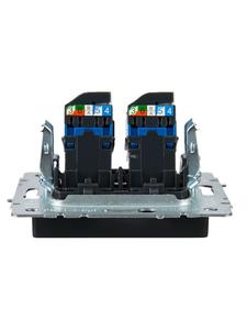 Розетка компьютерная двойн. СП RJ45 кат.6 BRITE РК11-2-БрЧ механизм черн. IEK BR-K20-2-K02