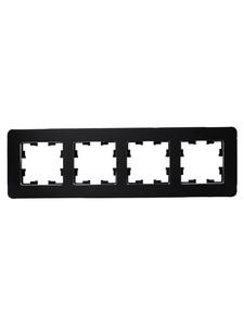 Рамка 4-м BRITE РУ-4-1-Бр метал. черн. RE IEK BR-M42-M-01-K02