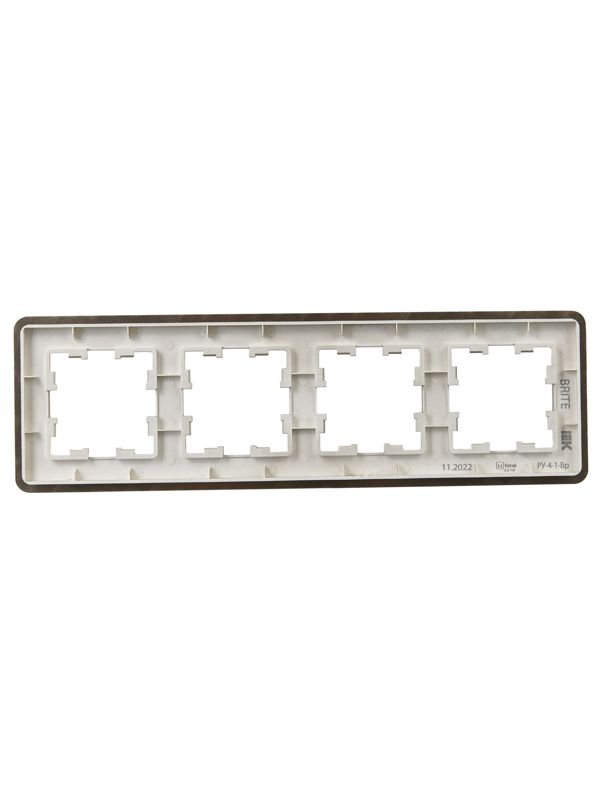 Рамка 4-м BRITE РУ-4-1-Бр метал. латунь RE IEK BR-M42-M-01-K49