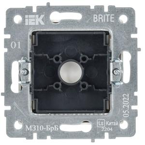 Заглушка с суппортом BRITE МЗ10-БрБ механизм бел. IEK BR-PL10-K01
