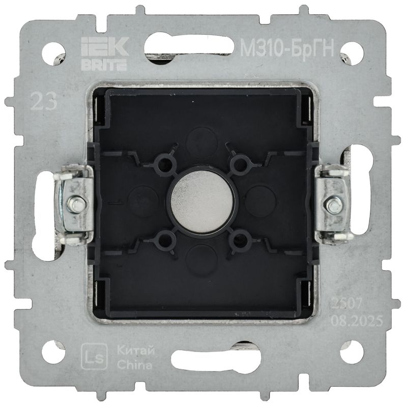 Заглушка BRITE МЗ10-БрГН с суппортом механизм метал. хром/никель IEK BR-PL10-M-K23