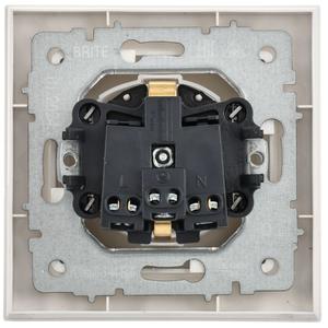 Розетка с крышкой Brite 16А IP44 РСбш10-3-44-БрБ механизм бел. в сб. IEK BR-R16-16-44-K01-F-PRO