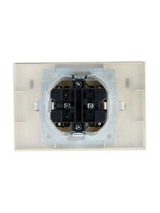 Розетка 2-м СП BRITE РСбш12-3-44-БрКр 16А в сборе IP44 с крышкой беж. IEK BR-R26-16-44-K10-F