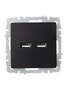 Розетка BRITE USB A+A 3.1А РЮ10-1-БрЧ механизм черн. IEK BR-U21-D31-K02