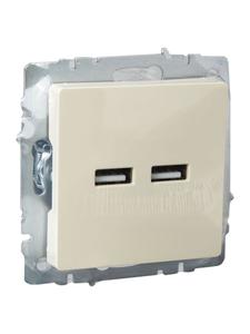 Розетка BRITE USB A+A 3.1А РЮ10-1-БрКр механизм беж. IEK BR-U21-D31-K10