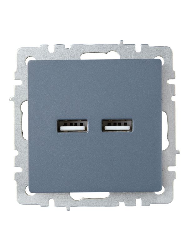 Розетка BRITE USB A+A 3.1А РЮ10-1-БрМ механизм маренго IEK BR-U21-D31-K35