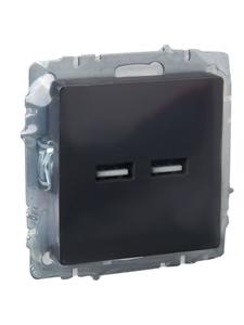 Розетка BRITE USB A+A 3.1А РЮ10-1-БрГ механизм графит IEK BR-U21-D31-K53
