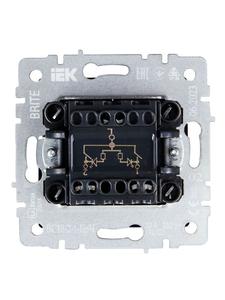 Выключатель 2-кл. СП BRITE ВС10-2-1-БрЧ 10А с индик. механизм черн. IEK BR-V20-1-10-K02