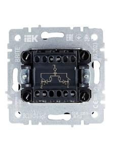Выключатель 2-кл. СП BRITE ВС10-2-1-БрГ 10А с индик. механизм графит IEK BR-V20-1-10-K53
