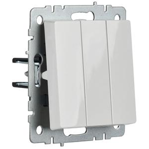 Выключатель 3-кл. СП BRITE ВС10-3-0-БрБ 10А механизм бел. IEK BR-V30-0-10-K01