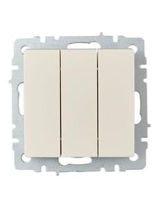 Выключатель 3-кл. СП BRITE ВС10-3-0-БрКр 10А механизм беж. IEK BR-V30-0-10-K10