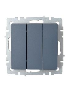 Выключатель 3-кл. СП BRITE ВС10-3-0-БрМ 10А механизм маренго IEK BR-V30-0-10-K35